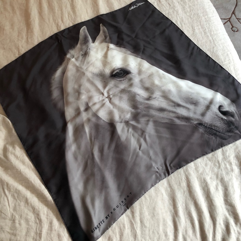 Horse print silk scarf - Ginette NY x Guibert